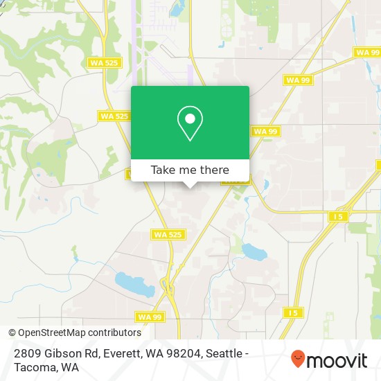 Mapa de 2809 Gibson Rd, Everett, WA 98204