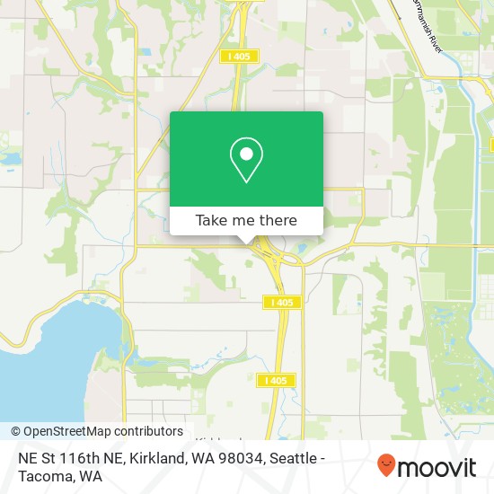 Mapa de NE St 116th NE, Kirkland, WA 98034