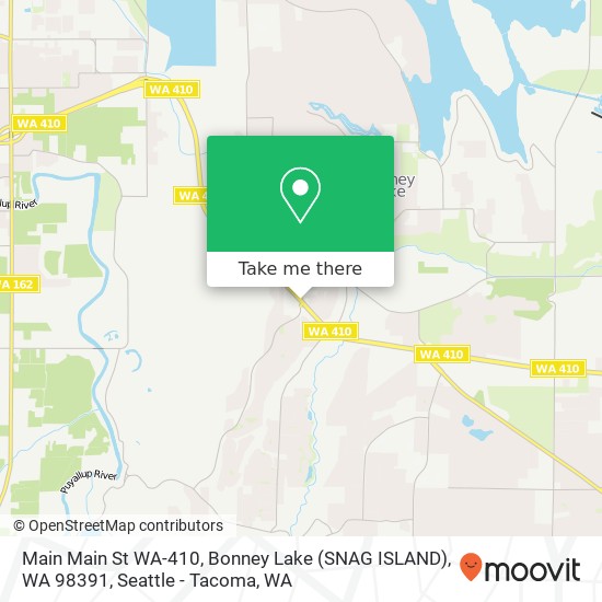 Main Main St WA-410, Bonney Lake (SNAG ISLAND), WA 98391 map