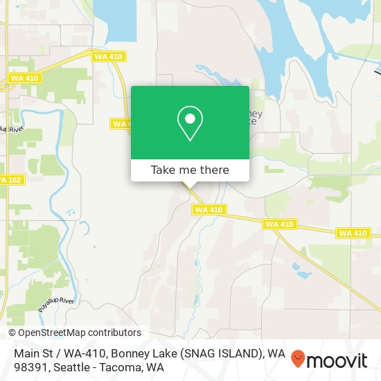 Main St / WA-410, Bonney Lake (SNAG ISLAND), WA 98391 map
