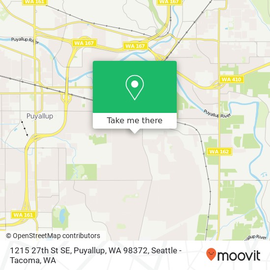 Mapa de 1215 27th St SE, Puyallup, WA 98372