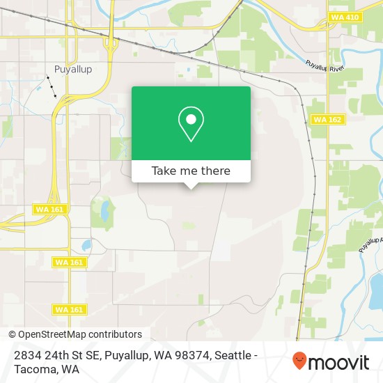 Mapa de 2834 24th St SE, Puyallup, WA 98374