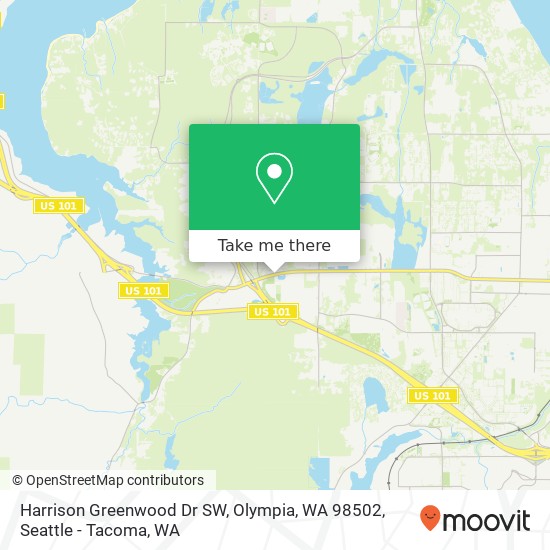 Mapa de Harrison Greenwood Dr SW, Olympia, WA 98502