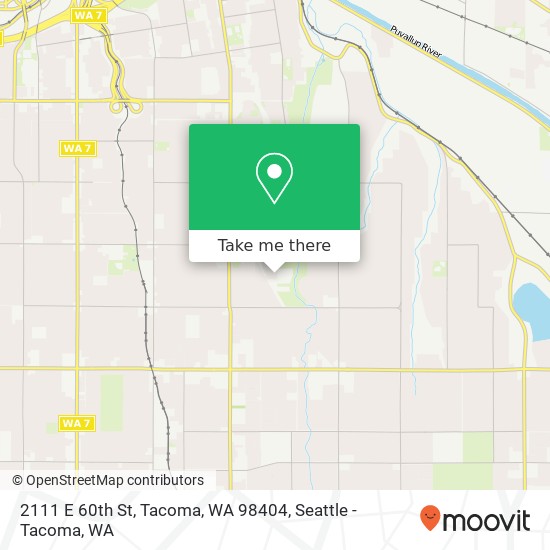 Mapa de 2111 E 60th St, Tacoma, WA 98404