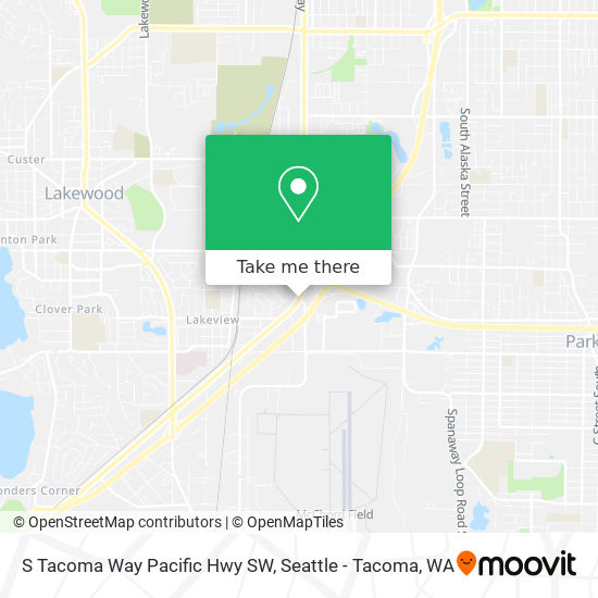 S Tacoma Way Pacific Hwy SW map