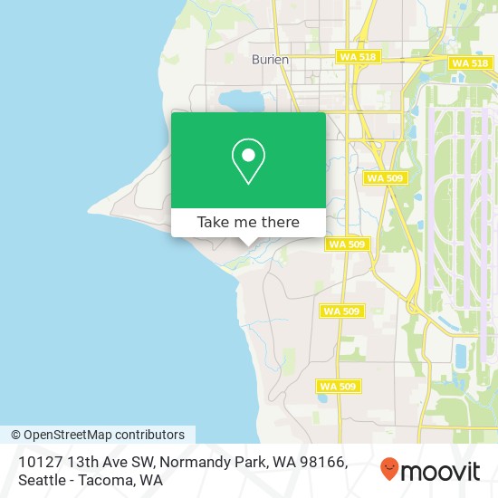 Mapa de 10127 13th Ave SW, Normandy Park, WA 98166