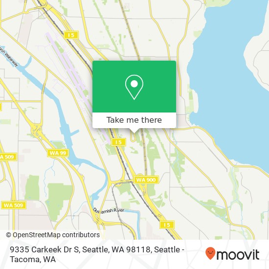 Mapa de 9335 Carkeek Dr S, Seattle, WA 98118