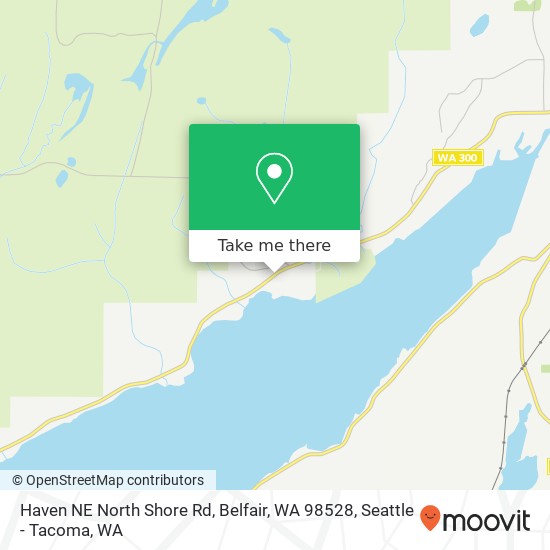 Mapa de Haven NE North Shore Rd, Belfair, WA 98528