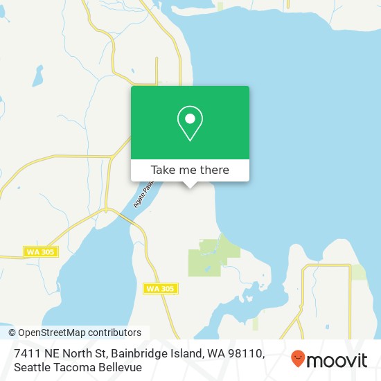 Mapa de 7411 NE North St, Bainbridge Island, WA 98110
