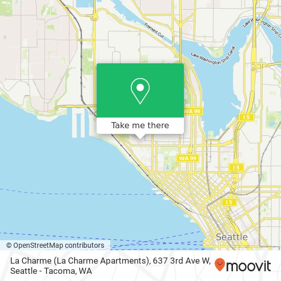 Mapa de La Charme (La Charme Apartments), 637 3rd Ave W