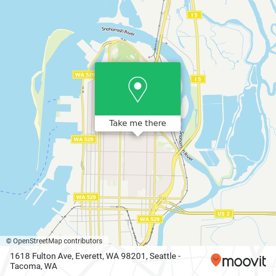 Mapa de 1618 Fulton Ave, Everett, WA 98201