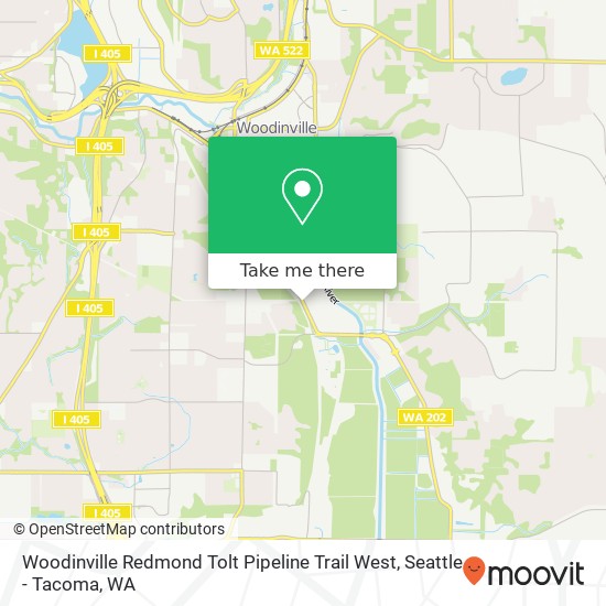 Mapa de Woodinville Redmond Tolt Pipeline Trail West, Woodinville (COTTAGE LAKE), WA 98072