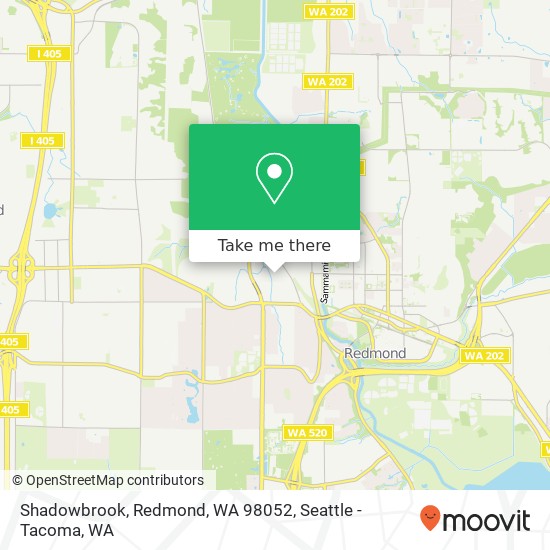 Mapa de Shadowbrook, Redmond, WA 98052