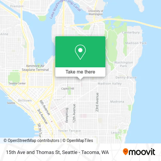 Mapa de 15th Ave and Thomas St