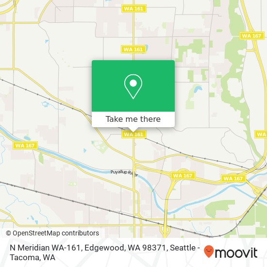 Mapa de N Meridian WA-161, Edgewood, WA 98371