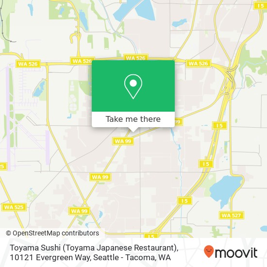 Toyama Sushi (Toyama Japanese Restaurant), 10121 Evergreen Way map