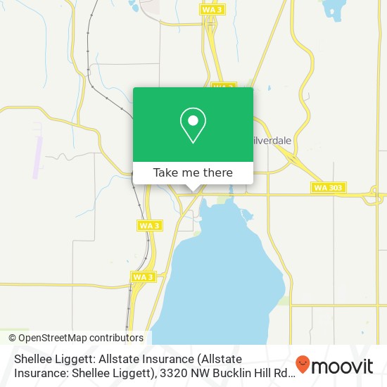 Mapa de Shellee Liggett: Allstate Insurance (Allstate Insurance: Shellee Liggett), 3320 NW Bucklin Hill Rd