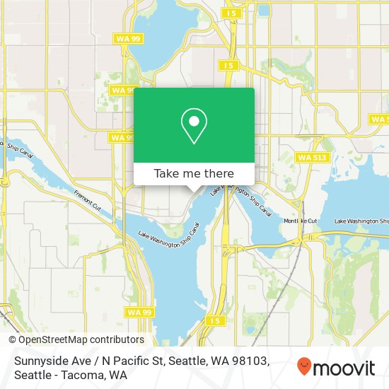 Mapa de Sunnyside Ave / N Pacific St, Seattle, WA 98103