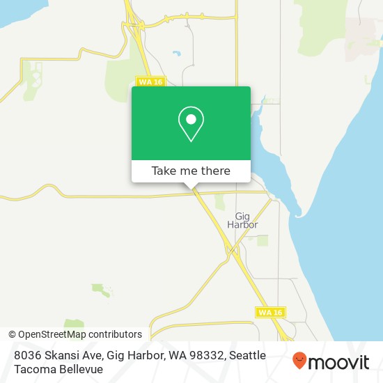 Mapa de 8036 Skansi Ave, Gig Harbor, WA 98332