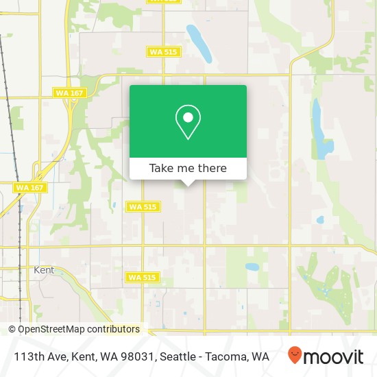 Mapa de 113th Ave, Kent, WA 98031