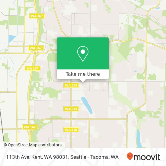 Mapa de 113th Ave, Kent, WA 98031