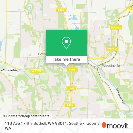 Mapa de 113 Ave 174th, Bothell, WA 98011