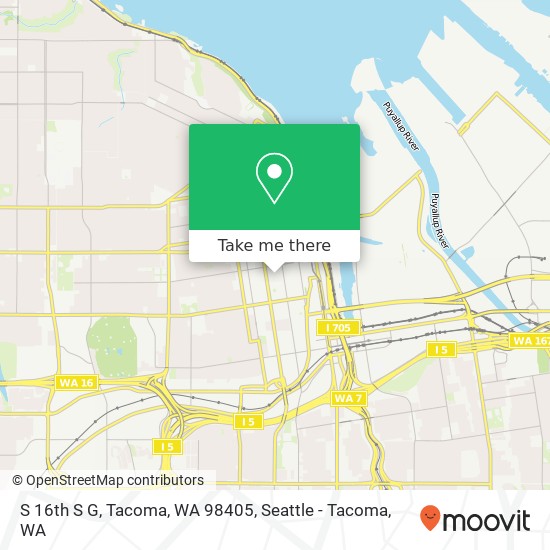Mapa de S 16th S G, Tacoma, WA 98405