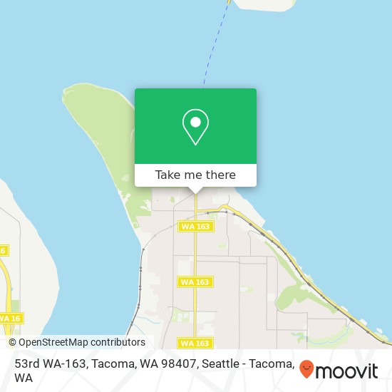 53rd WA-163, Tacoma, WA 98407 map