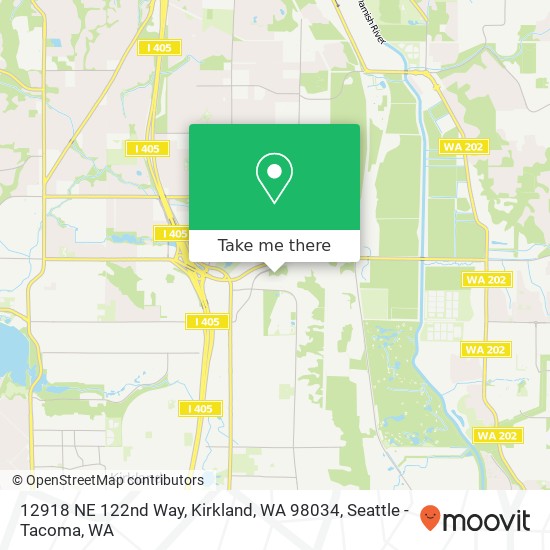 Mapa de 12918 NE 122nd Way, Kirkland, WA 98034