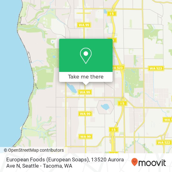 Mapa de European Foods (European Soaps), 13520 Aurora Ave N