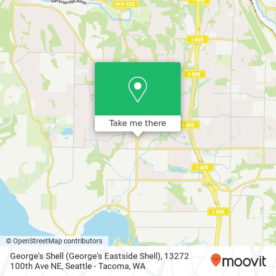 Mapa de George's Shell (George's Eastside Shell), 13272 100th Ave NE