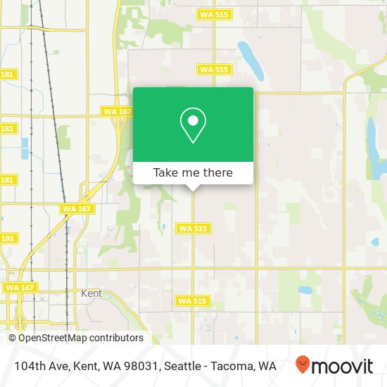 Mapa de 104th Ave, Kent, WA 98031