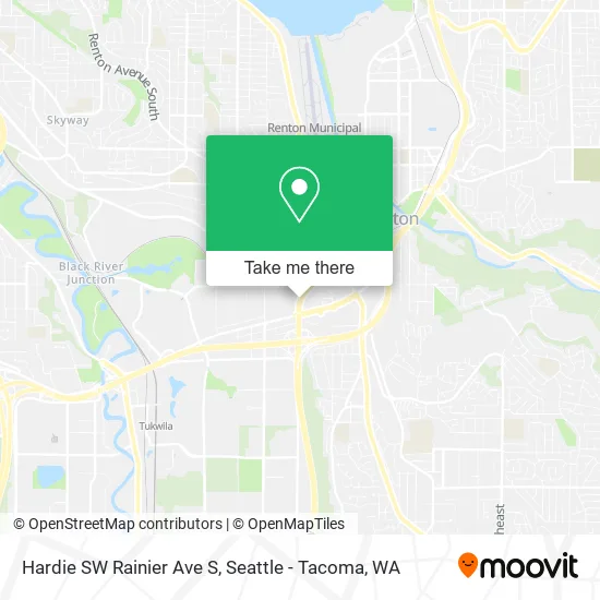 Hardie SW Rainier Ave S map