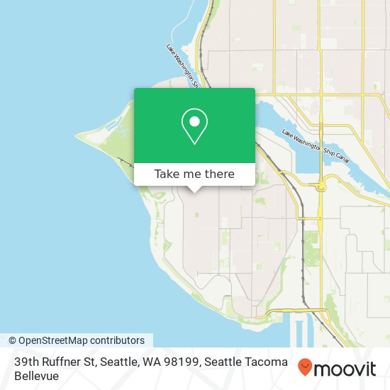 Mapa de 39th Ruffner St, Seattle, WA 98199