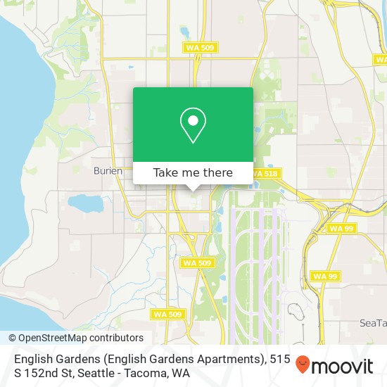 Mapa de English Gardens (English Gardens Apartments), 515 S 152nd St