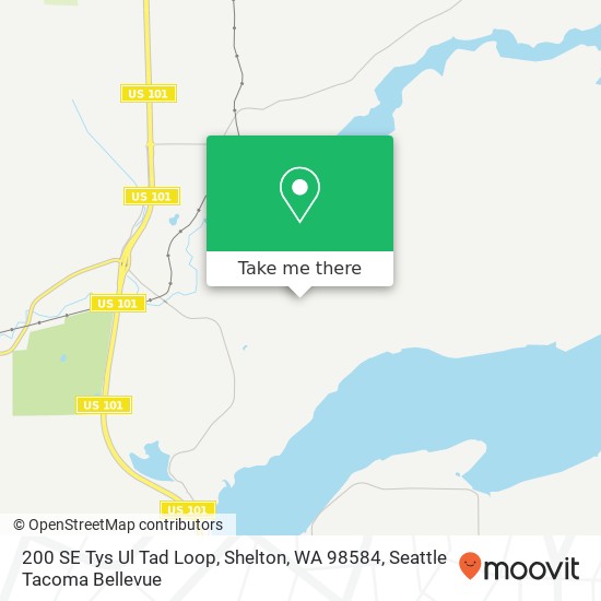 Mapa de 200 SE Tys Ul Tad Loop, Shelton, WA 98584