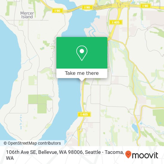 Mapa de 106th Ave SE, Bellevue, WA 98006