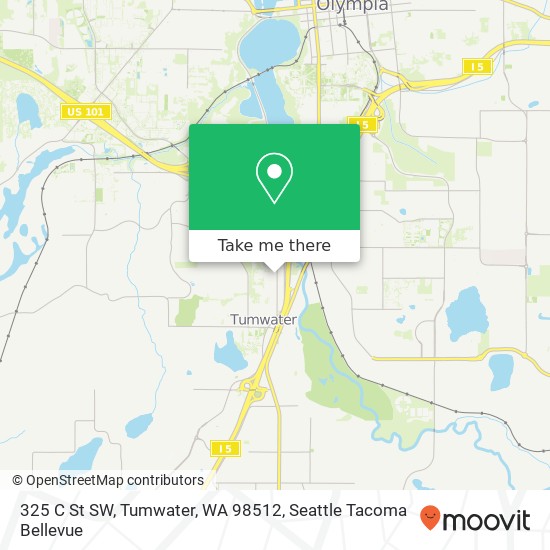 Mapa de 325 C St SW, Tumwater, WA 98512