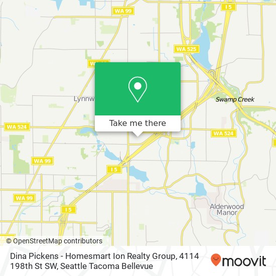 Mapa de Dina Pickens - Homesmart Ion Realty Group, 4114 198th St SW