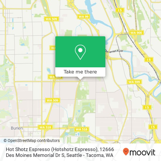 Mapa de Hot Shotz Espresso (Hotshotz Espresso), 12666 Des Moines Memorial Dr S