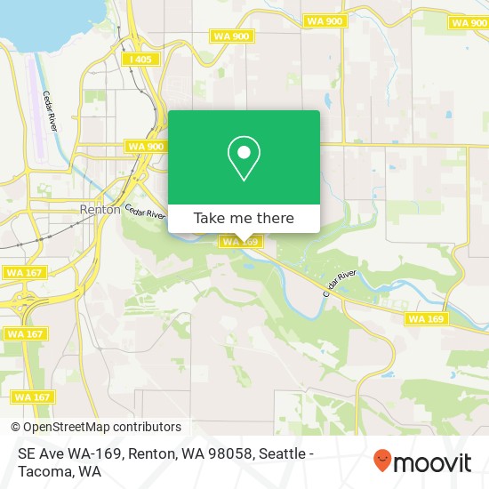 SE Ave WA-169, Renton, WA 98058 map