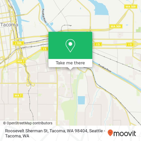 Mapa de Roosevelt Sherman St, Tacoma, WA 98404