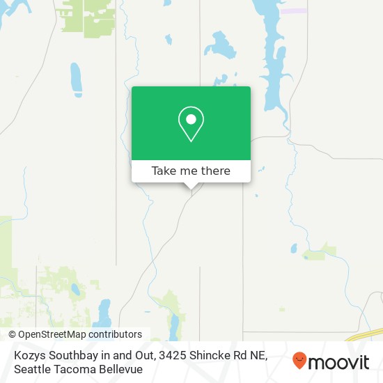 Mapa de Kozys Southbay in and Out, 3425 Shincke Rd NE