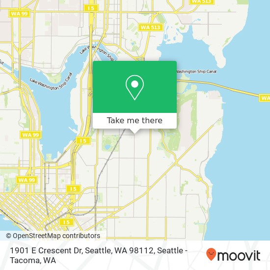 Mapa de 1901 E Crescent Dr, Seattle, WA 98112