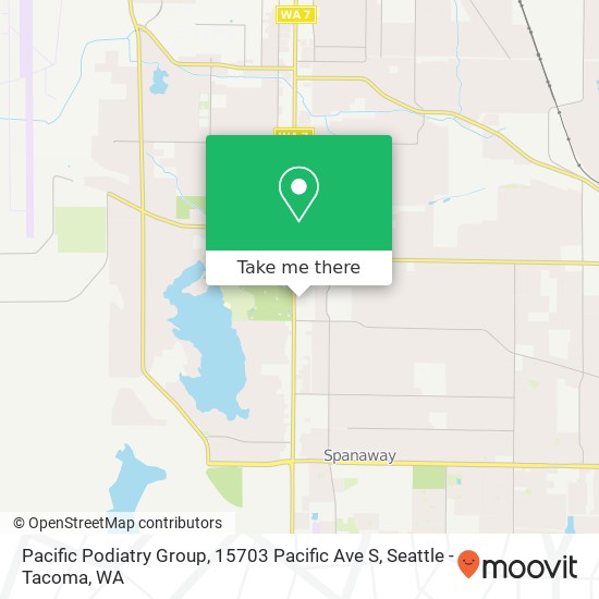 Mapa de Pacific Podiatry Group, 15703 Pacific Ave S