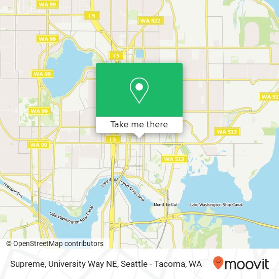 Supreme, University Way NE map