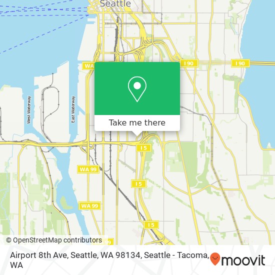 Mapa de Airport 8th Ave, Seattle, WA 98134