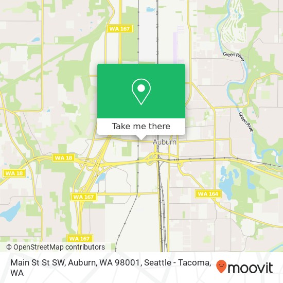 Mapa de Main St St SW, Auburn, WA 98001