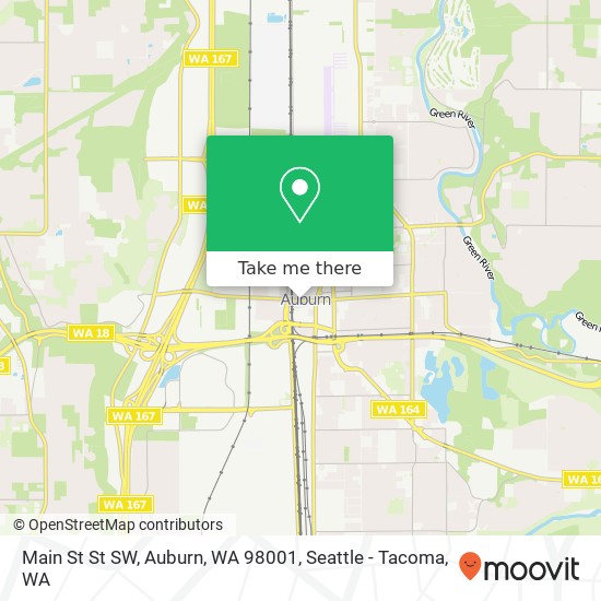 Mapa de Main St St SW, Auburn, WA 98001