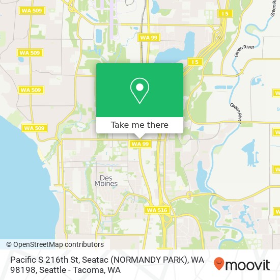 Pacific S 216th St, Seatac (NORMANDY PARK), WA 98198 map